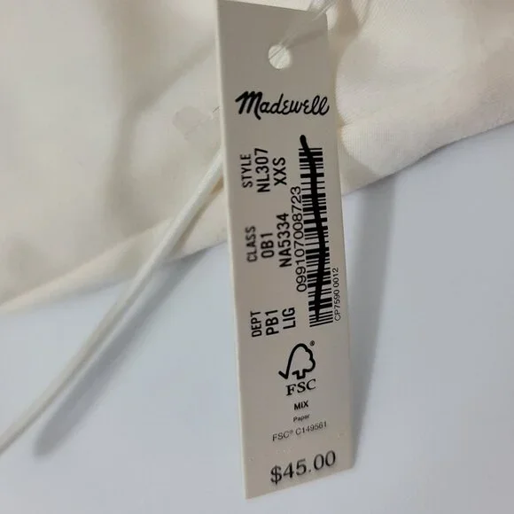 Free People Madewell Crop Tops Lot of 2 Sz XS/XXS in Metallic Black & Off White - Picture 9 of 16